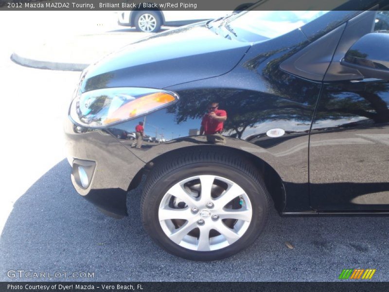 Brilliant Black / Black w/Red Piping 2012 Mazda MAZDA2 Touring