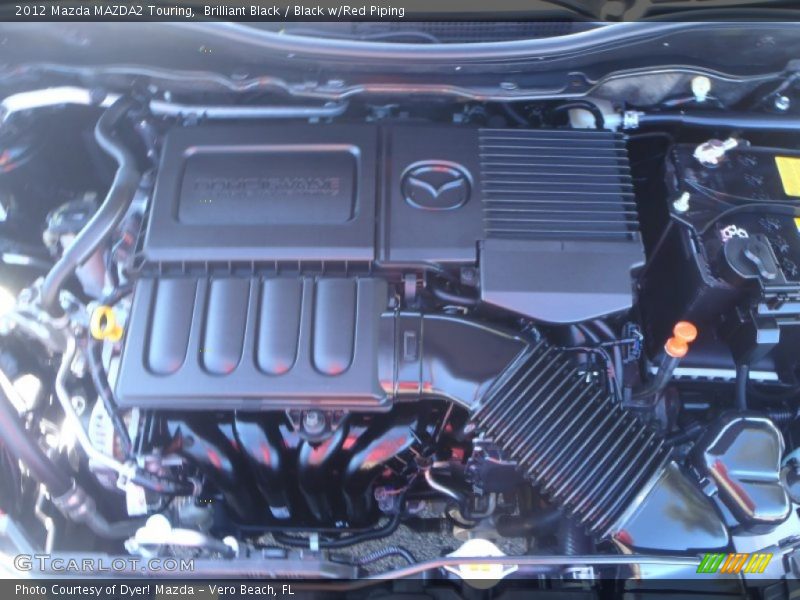 Brilliant Black / Black w/Red Piping 2012 Mazda MAZDA2 Touring