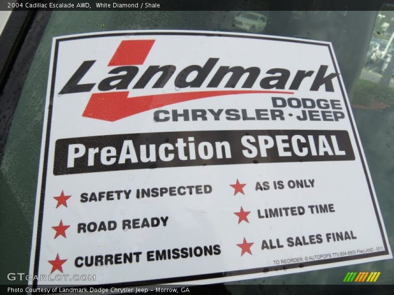 White Diamond / Shale 2004 Cadillac Escalade AWD