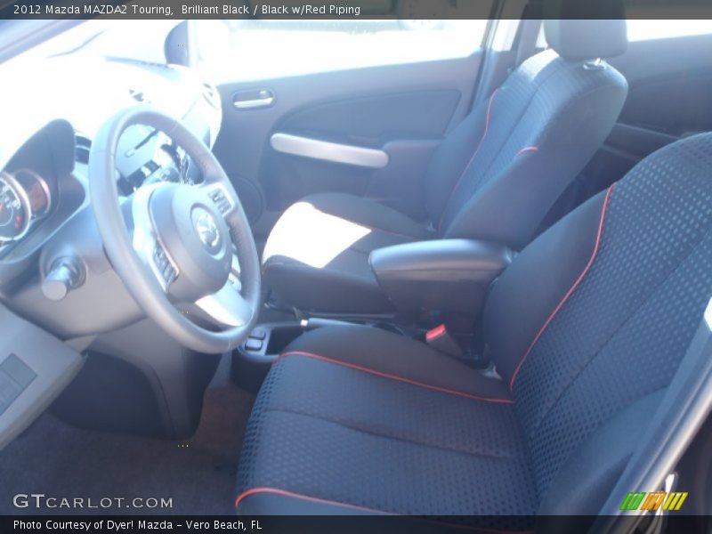 Brilliant Black / Black w/Red Piping 2012 Mazda MAZDA2 Touring