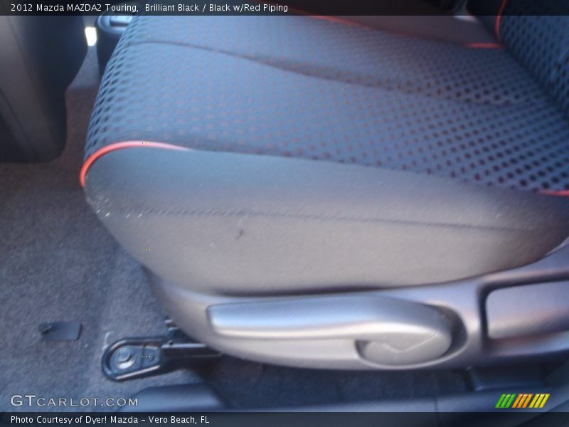 Brilliant Black / Black w/Red Piping 2012 Mazda MAZDA2 Touring