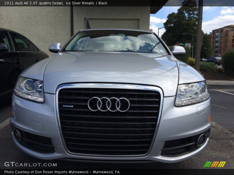 Ice Silver Metallic / Black 2011 Audi A6 3.0T quattro Sedan