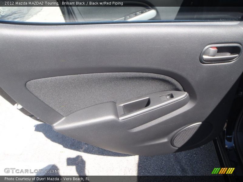 Brilliant Black / Black w/Red Piping 2012 Mazda MAZDA2 Touring