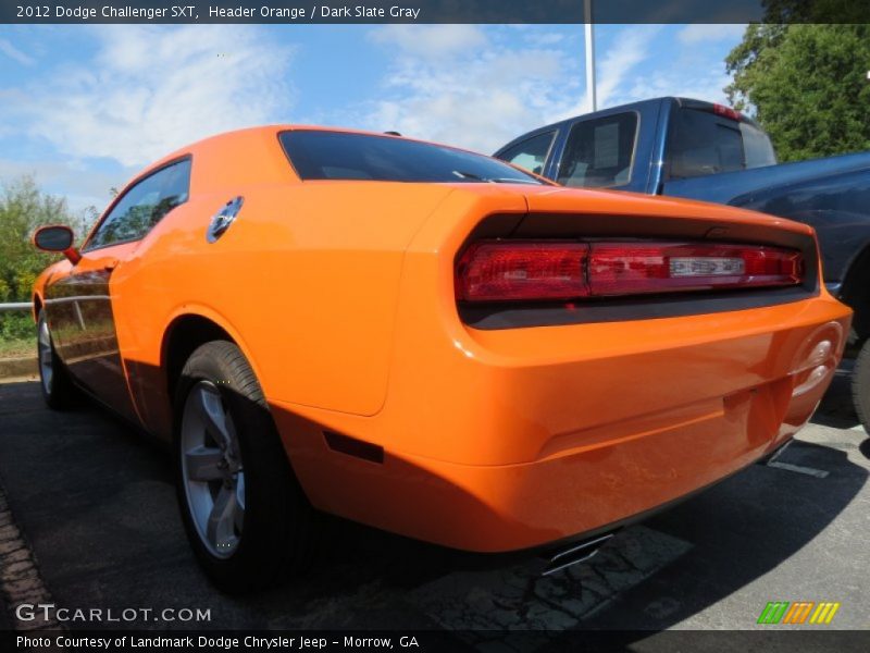 Header Orange / Dark Slate Gray 2012 Dodge Challenger SXT