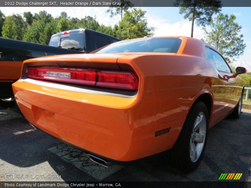 Header Orange / Dark Slate Gray 2012 Dodge Challenger SXT