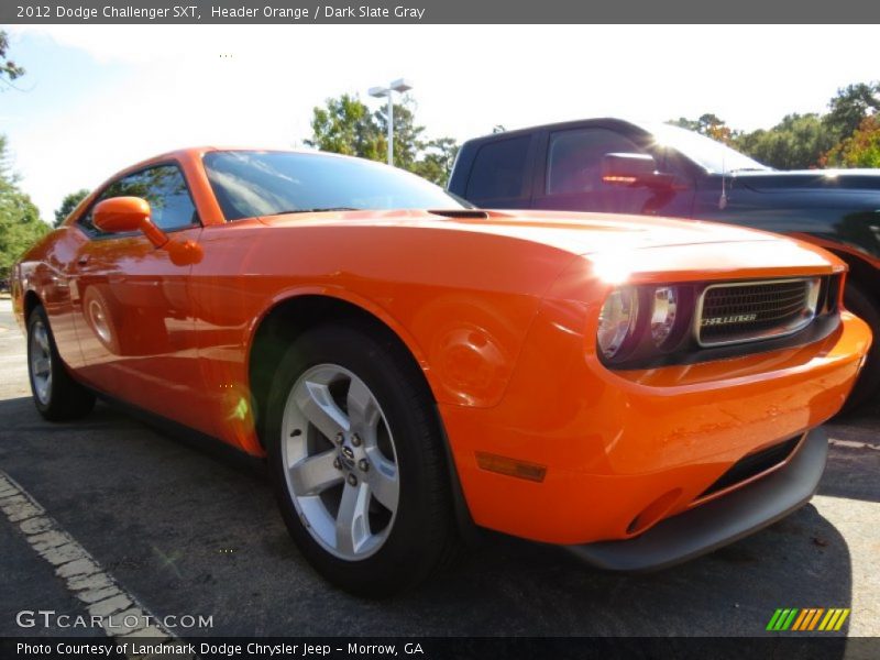 Header Orange / Dark Slate Gray 2012 Dodge Challenger SXT