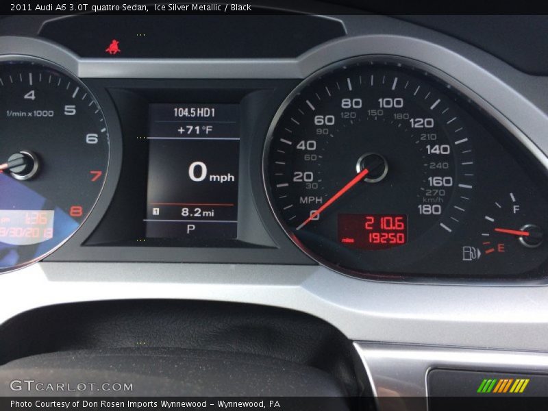 Ice Silver Metallic / Black 2011 Audi A6 3.0T quattro Sedan
