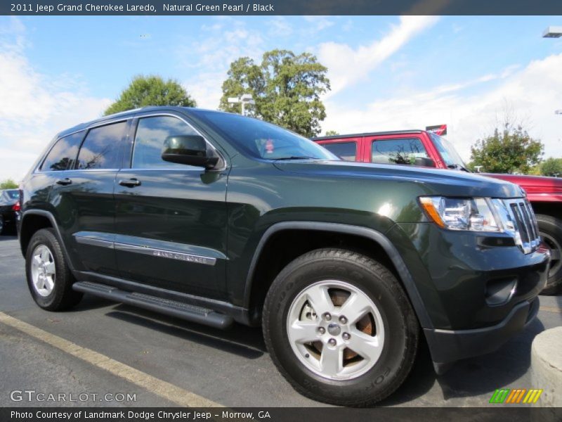 Natural Green Pearl / Black 2011 Jeep Grand Cherokee Laredo