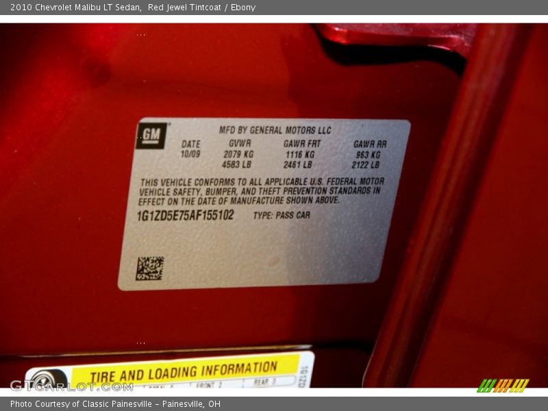 Red Jewel Tintcoat / Ebony 2010 Chevrolet Malibu LT Sedan