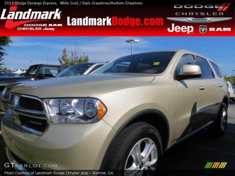 White Gold / Dark Graystone/Medium Graystone 2011 Dodge Durango Express