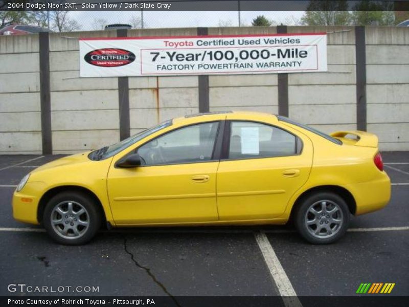 Solar Yellow / Dark Slate Gray 2004 Dodge Neon SXT