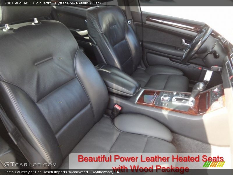 Oyster Grey Metallic / Black 2004 Audi A8 L 4.2 quattro