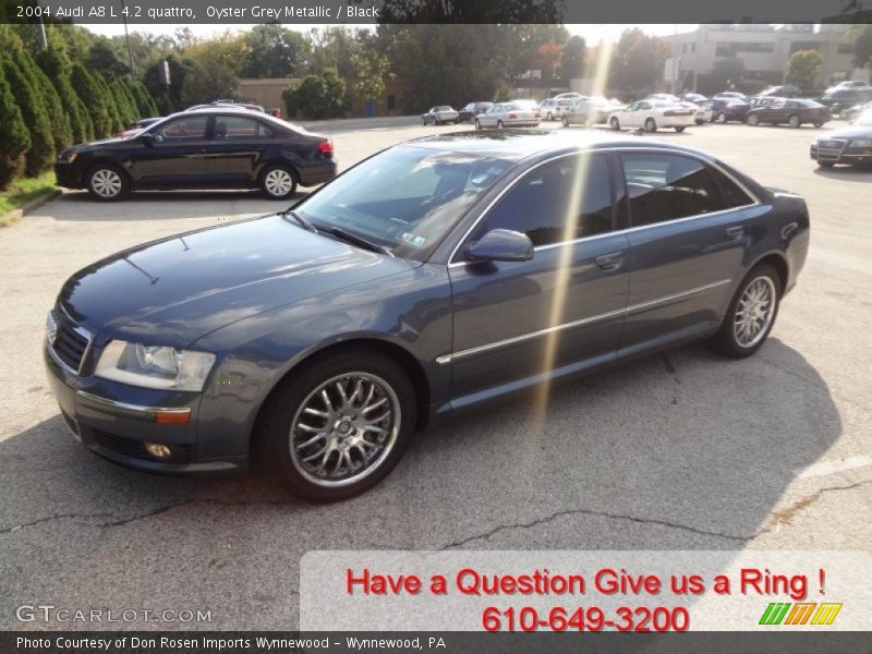 Oyster Grey Metallic / Black 2004 Audi A8 L 4.2 quattro
