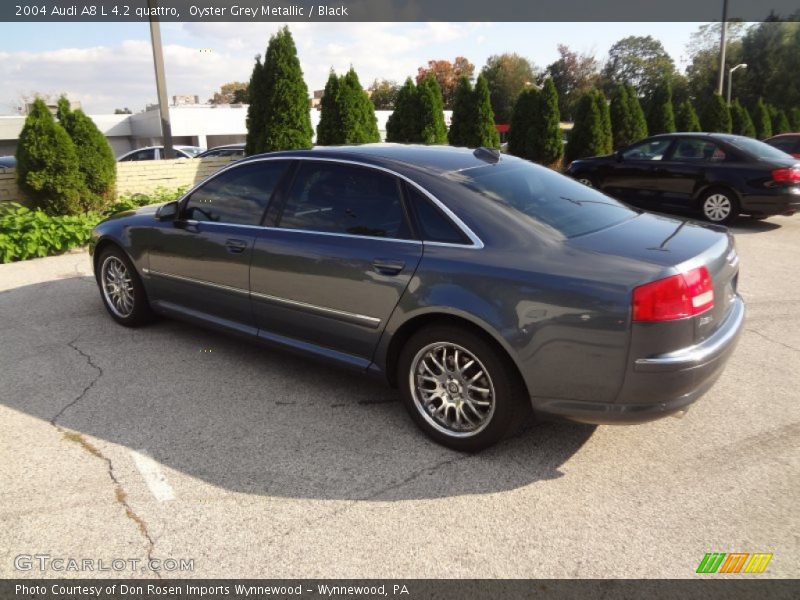 Oyster Grey Metallic / Black 2004 Audi A8 L 4.2 quattro