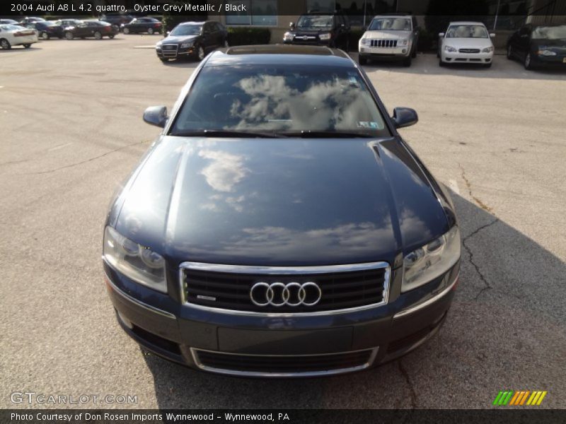 Oyster Grey Metallic / Black 2004 Audi A8 L 4.2 quattro