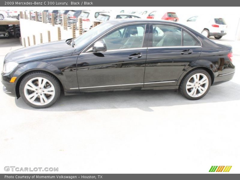 Black / Black 2009 Mercedes-Benz C 300 Luxury