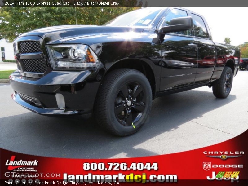 Black / Black/Diesel Gray 2014 Ram 1500 Express Quad Cab