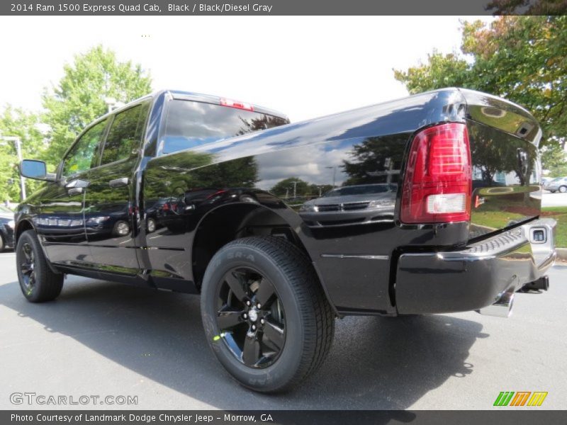 Black / Black/Diesel Gray 2014 Ram 1500 Express Quad Cab