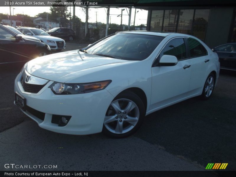 Premium White Pearl / Taupe 2010 Acura TSX Sedan