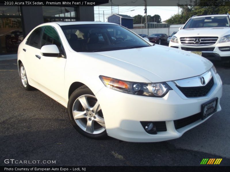 Premium White Pearl / Taupe 2010 Acura TSX Sedan