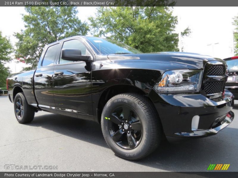 Black / Black/Diesel Gray 2014 Ram 1500 Express Quad Cab