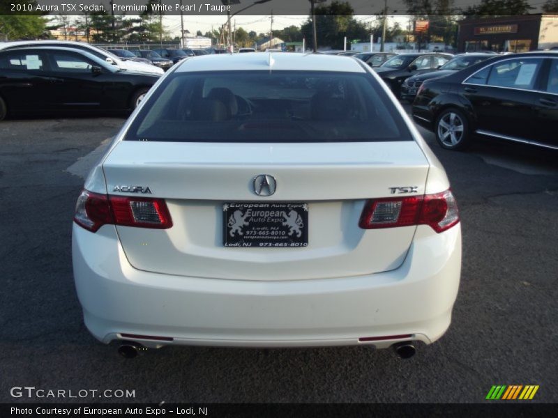 Premium White Pearl / Taupe 2010 Acura TSX Sedan