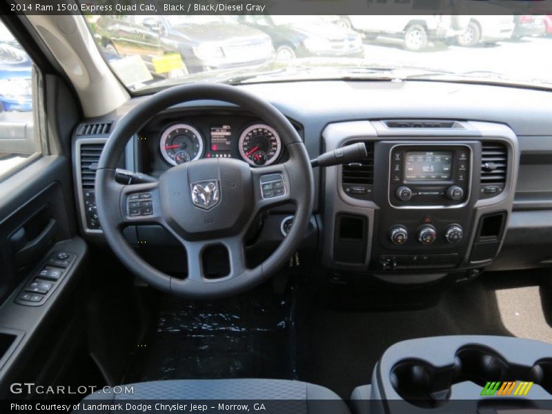Black / Black/Diesel Gray 2014 Ram 1500 Express Quad Cab