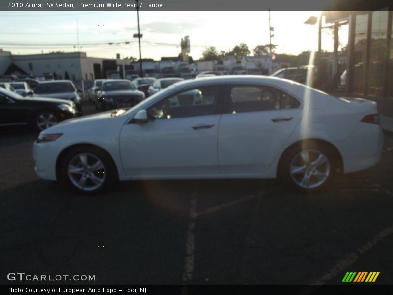 Premium White Pearl / Taupe 2010 Acura TSX Sedan