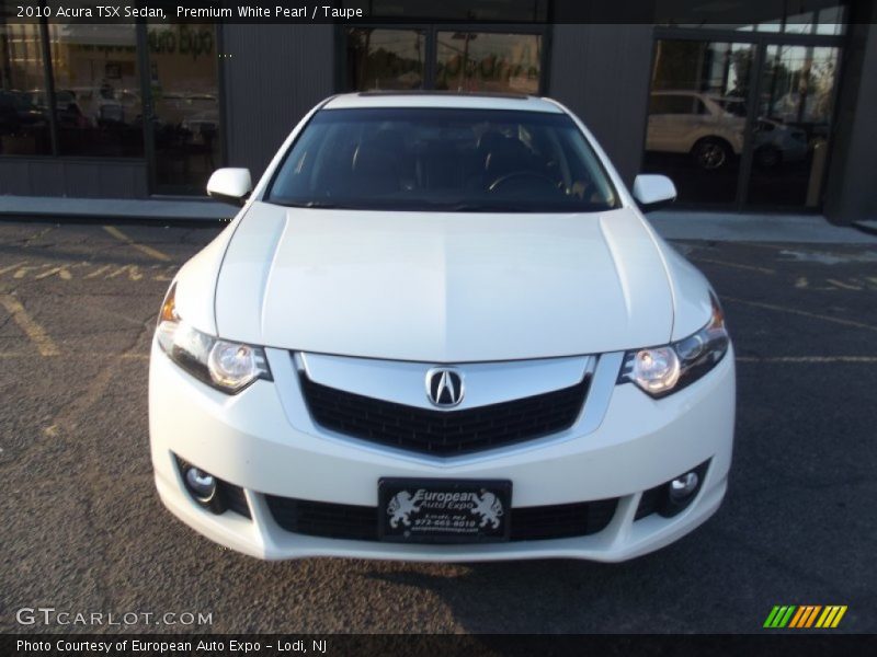Premium White Pearl / Taupe 2010 Acura TSX Sedan