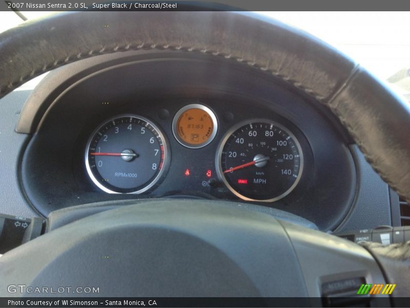 Super Black / Charcoal/Steel 2007 Nissan Sentra 2.0 SL