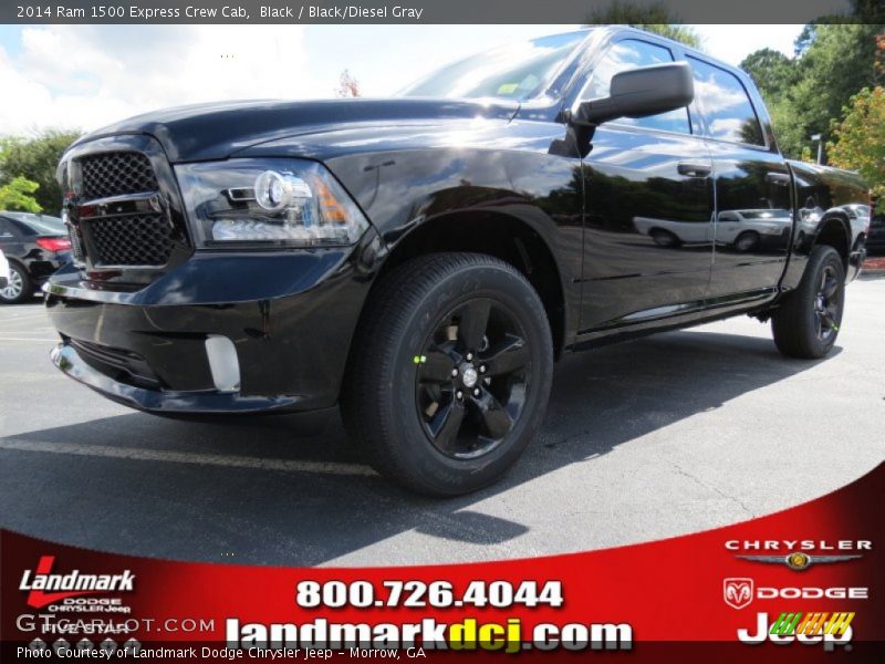 Black / Black/Diesel Gray 2014 Ram 1500 Express Crew Cab