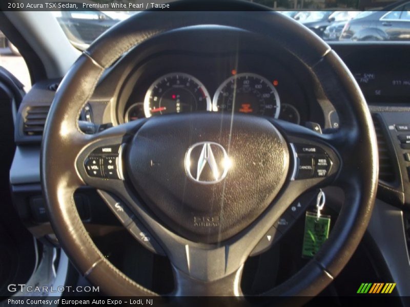 Premium White Pearl / Taupe 2010 Acura TSX Sedan