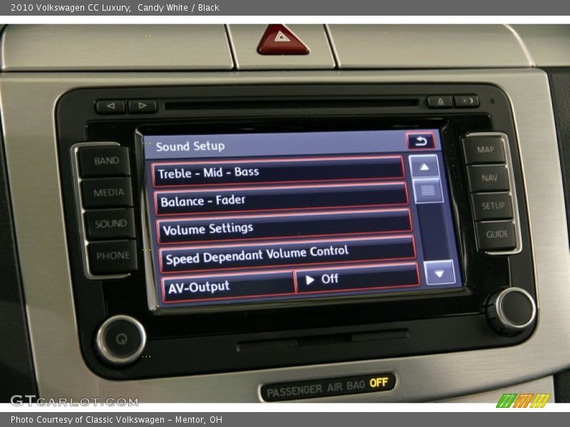 Controls of 2010 CC Luxury