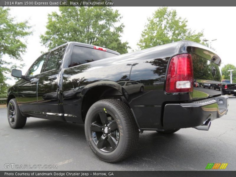 Black / Black/Diesel Gray 2014 Ram 1500 Express Quad Cab