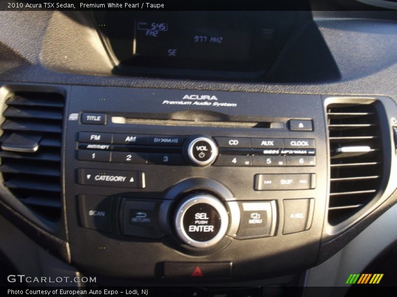 Premium White Pearl / Taupe 2010 Acura TSX Sedan