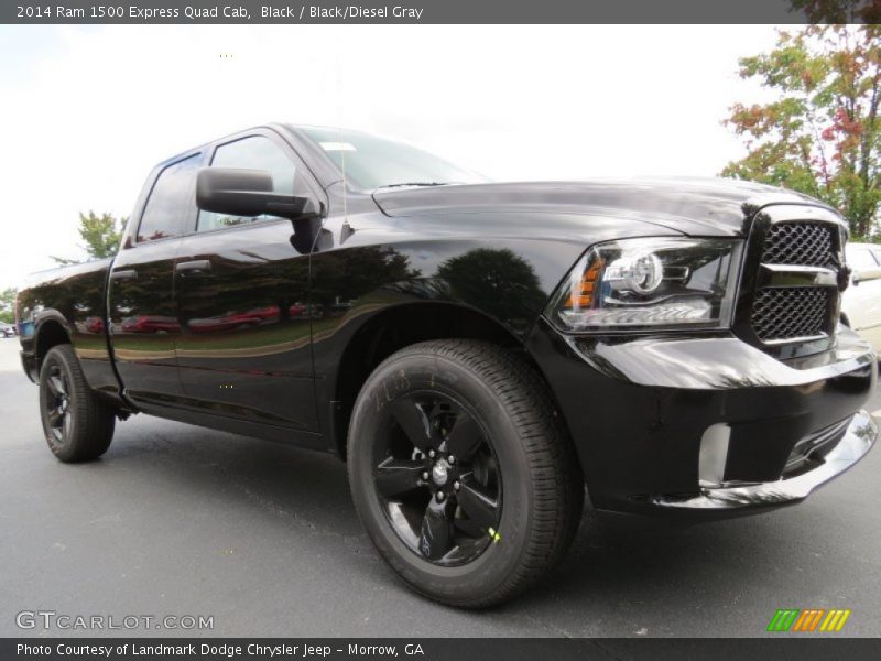 Black / Black/Diesel Gray 2014 Ram 1500 Express Quad Cab