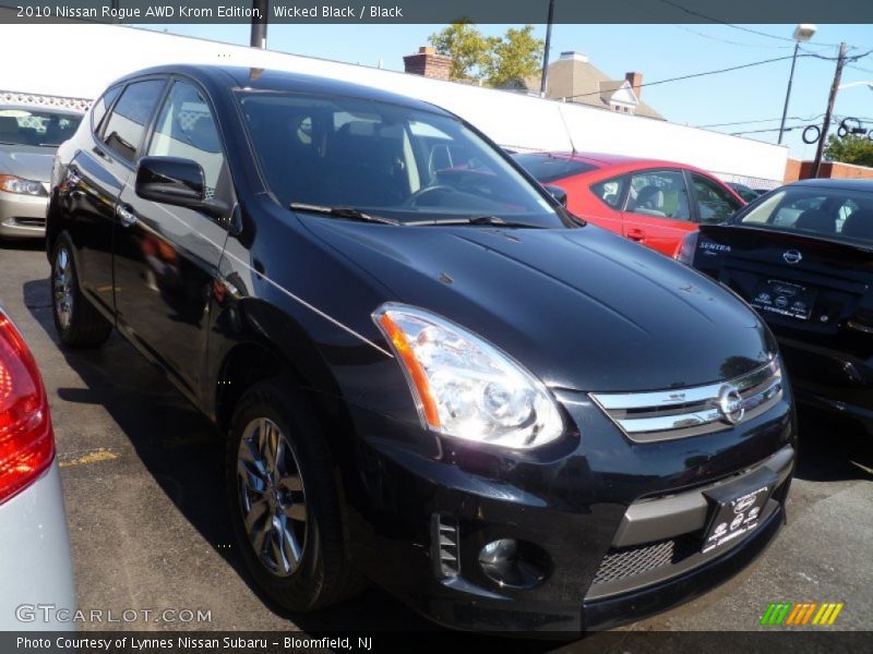 Wicked Black / Black 2010 Nissan Rogue AWD Krom Edition