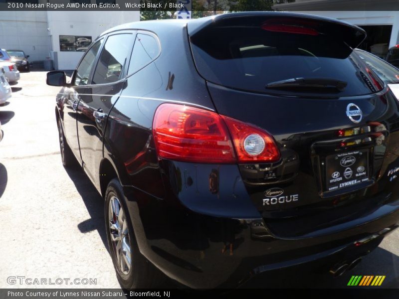 Wicked Black / Black 2010 Nissan Rogue AWD Krom Edition