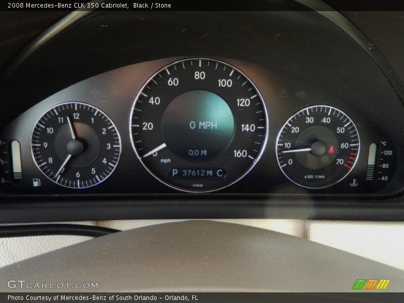 Black / Stone 2008 Mercedes-Benz CLK 350 Cabriolet