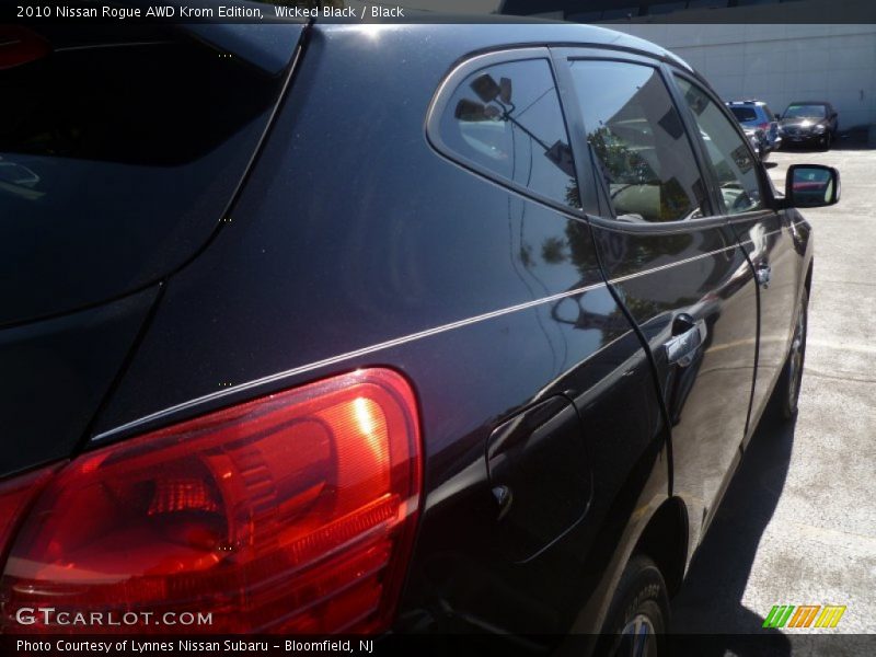 Wicked Black / Black 2010 Nissan Rogue AWD Krom Edition