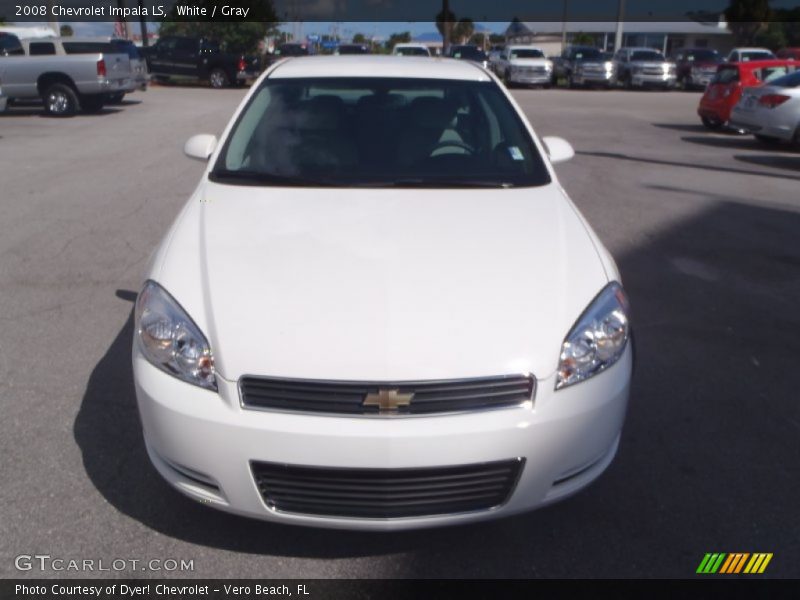 White / Gray 2008 Chevrolet Impala LS