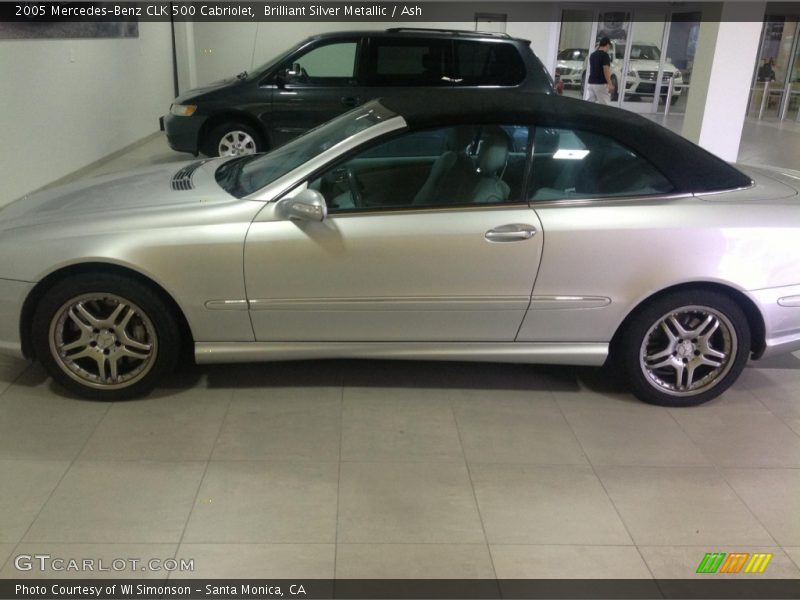 Brilliant Silver Metallic / Ash 2005 Mercedes-Benz CLK 500 Cabriolet