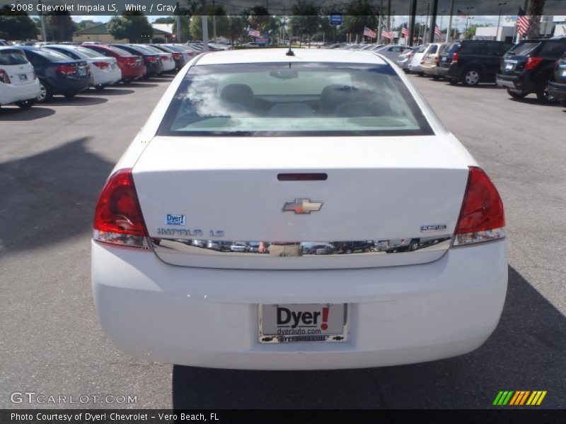 White / Gray 2008 Chevrolet Impala LS