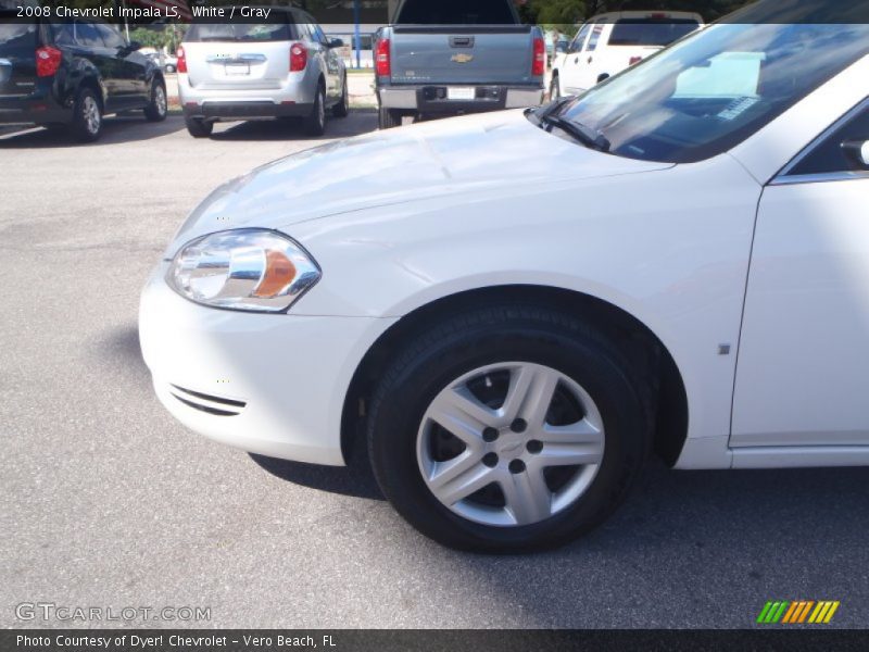 White / Gray 2008 Chevrolet Impala LS