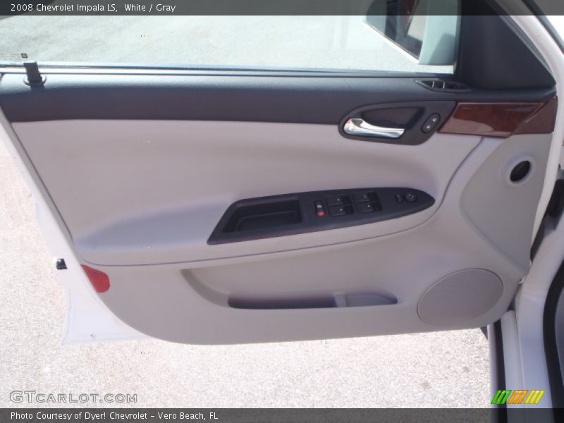White / Gray 2008 Chevrolet Impala LS