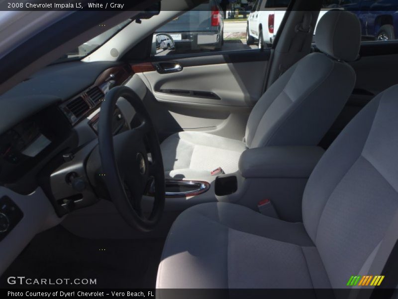 White / Gray 2008 Chevrolet Impala LS