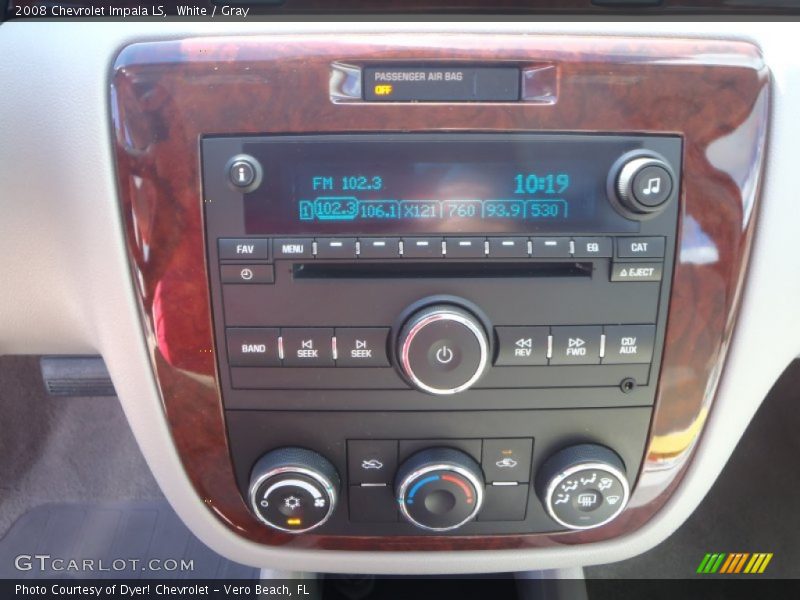White / Gray 2008 Chevrolet Impala LS