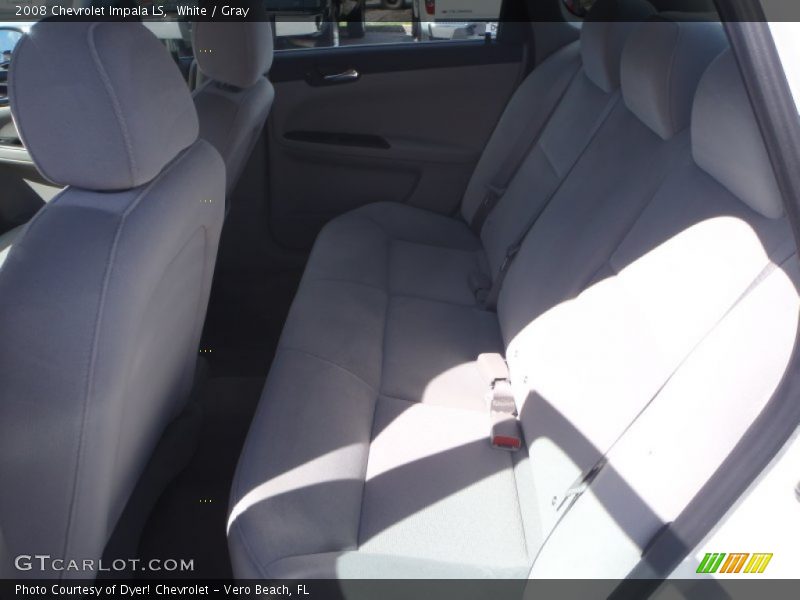 White / Gray 2008 Chevrolet Impala LS