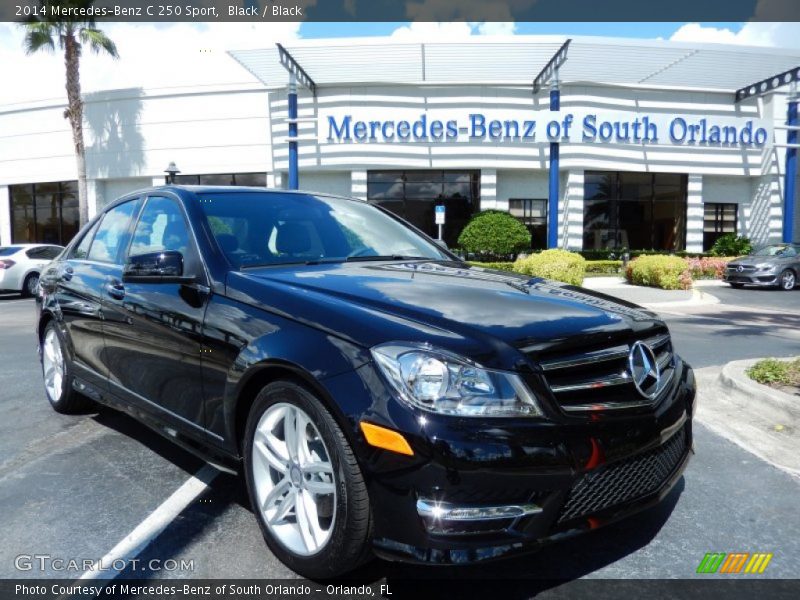 Black / Black 2014 Mercedes-Benz C 250 Sport