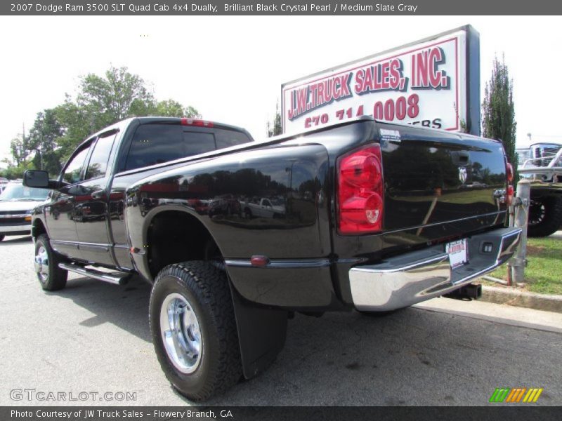 Brilliant Black Crystal Pearl / Medium Slate Gray 2007 Dodge Ram 3500 SLT Quad Cab 4x4 Dually